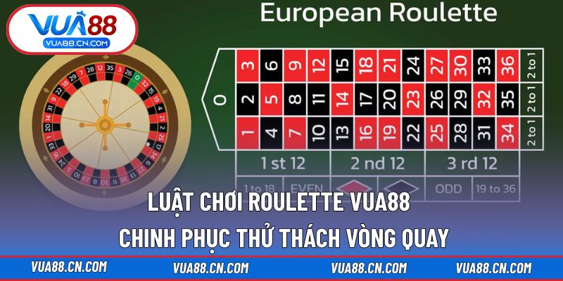 Luật Chơi Roulette VUA88 - Chinh Phục Thử Thách Vòng Quay Luật Chơi Roulette VUA88